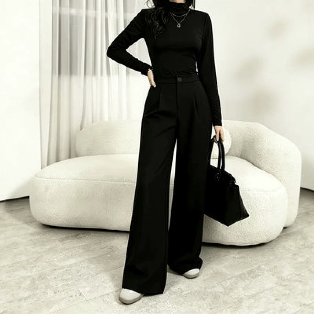 Tailored Trouser Wide - Celana Panjang Model Lebar untuk Wanita,