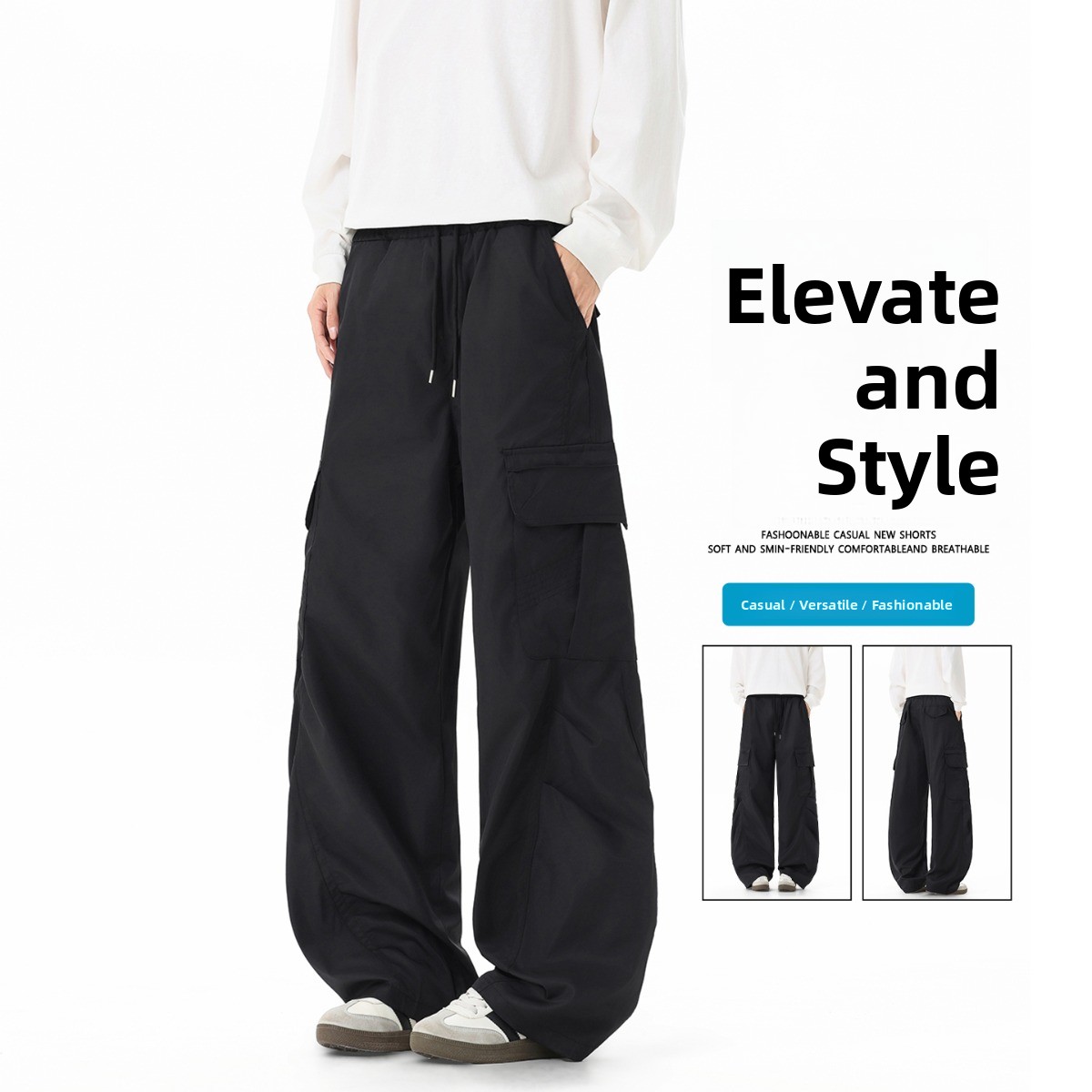 Tailored Trouser Wide - Celana Olahraga 3D yang Trendi, Model