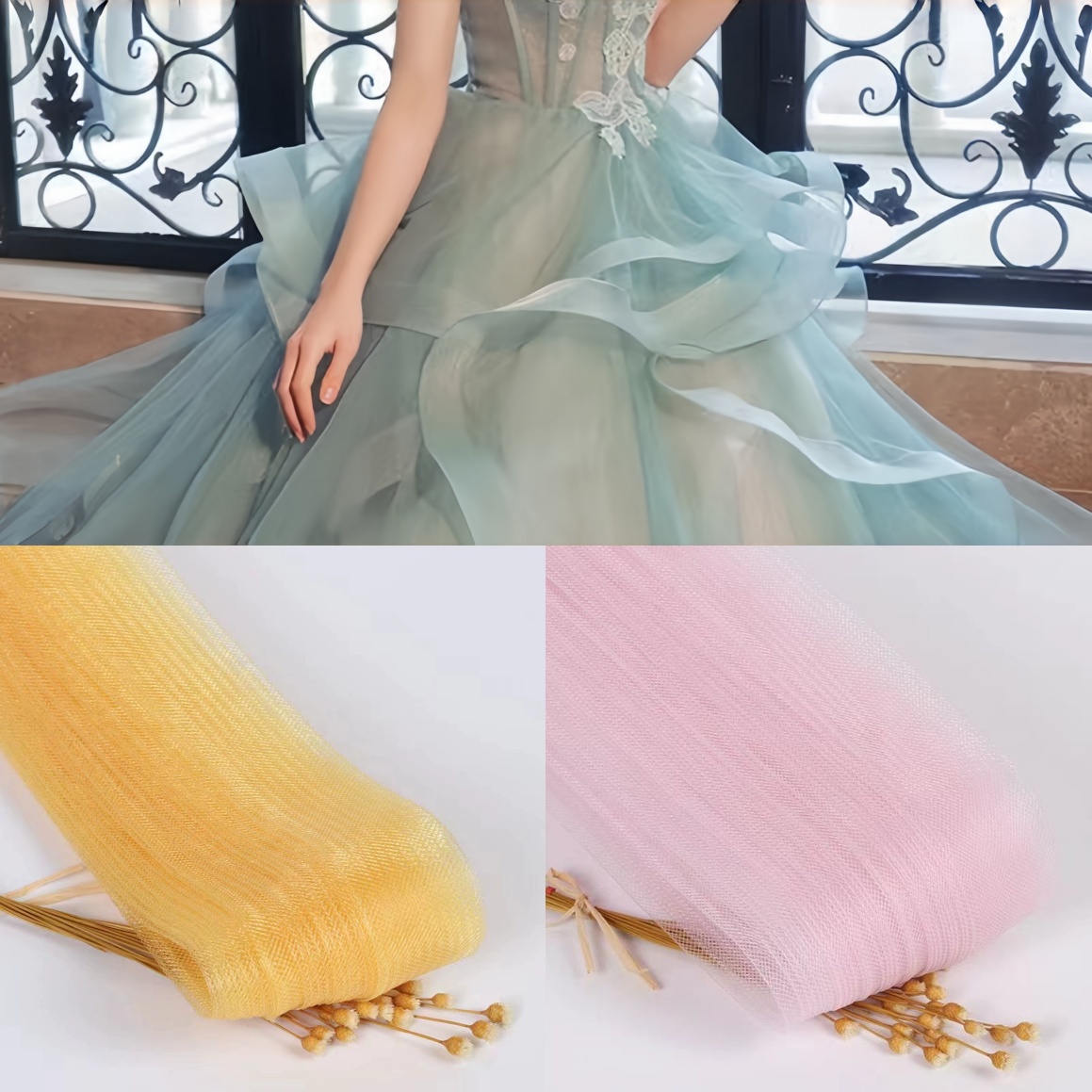 Wedding Dress - Kain Jaring Elastis untuk Menjahit Gaun