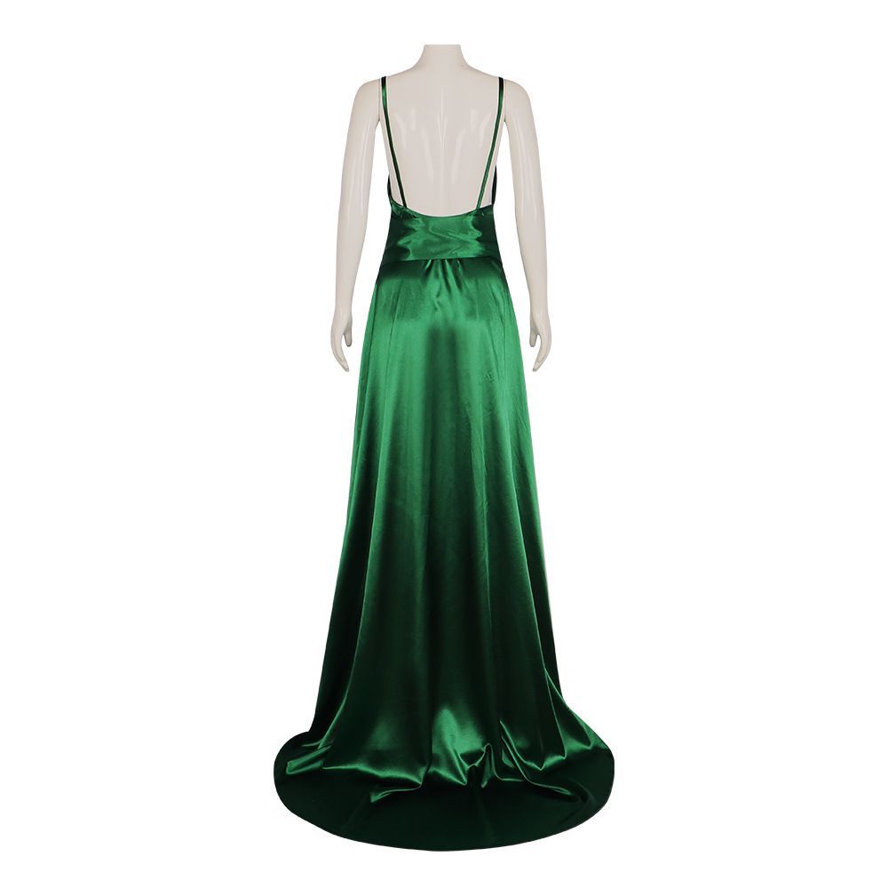 Gaun Camisole Satin Emerald –  - Evening Gown ulasan dan harga