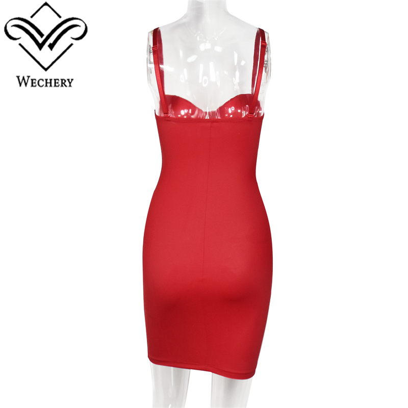 Gaun Merah Wechery untuk Wanit - Women'S Red Formal Wear ulasan dan harga