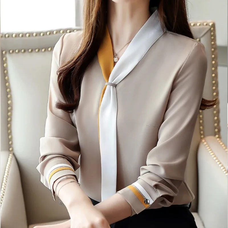 Kemeja kantor lengan panjang m - Silk Blouse ulasan dan harga